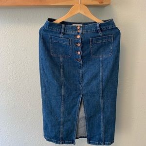 Madewell Denim Midi Skirt